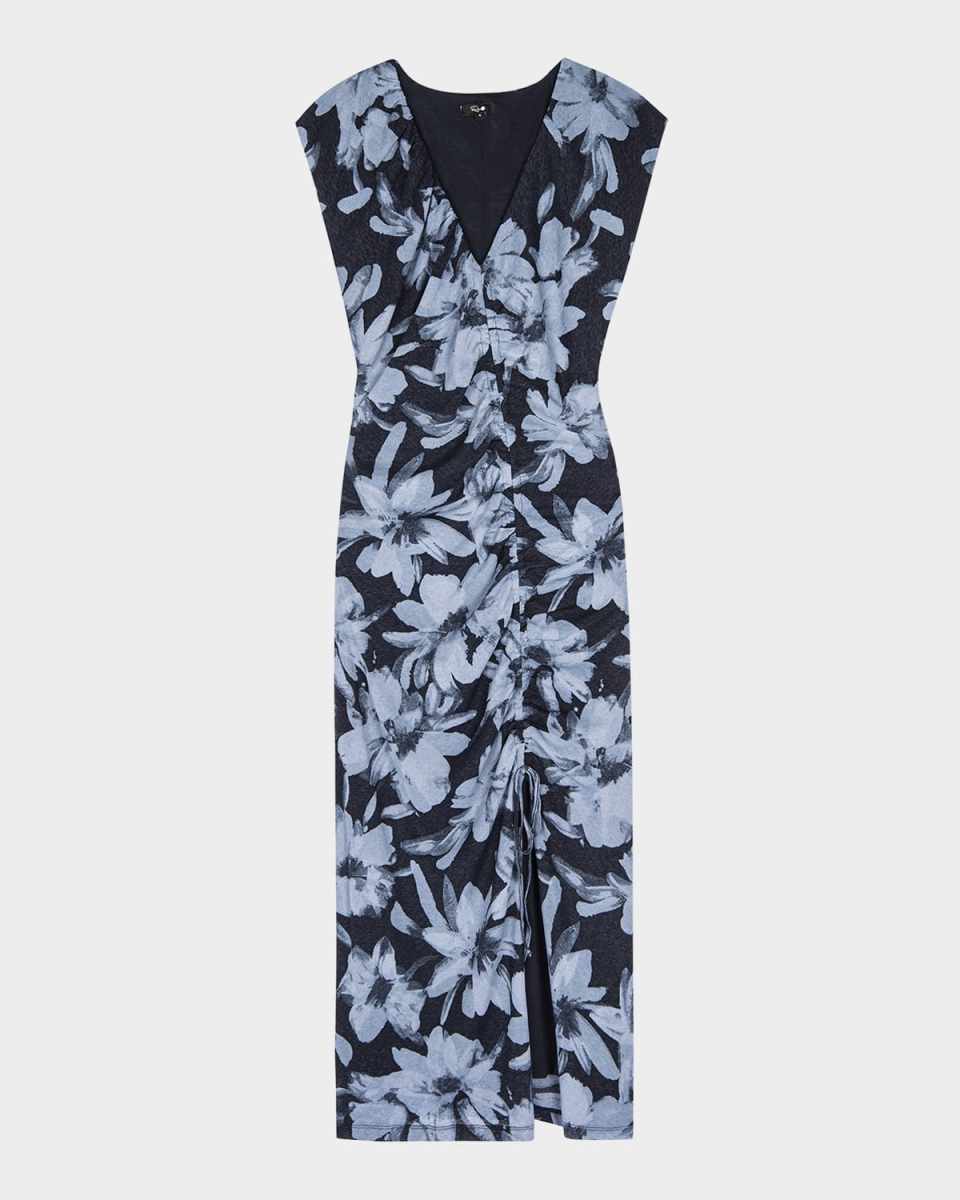 Auren Shirred Midi Dress